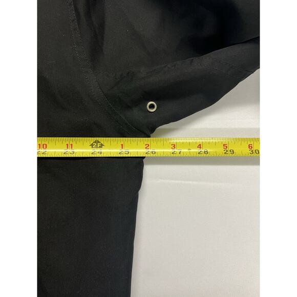 IBM Logo V Neck Pullover Windbreaker Golf Jacket Men Large Black Tech AI Nerd - Picture 3 of 11